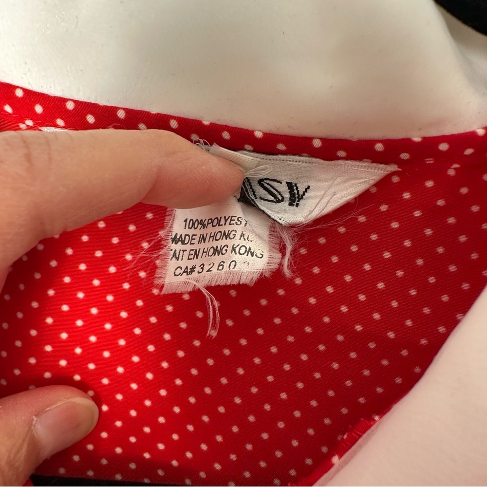 Vintage Retro Lolita Polka Dot Blouse Feminine Coquette Girl Embroidered Collar - Picture 8 of 11